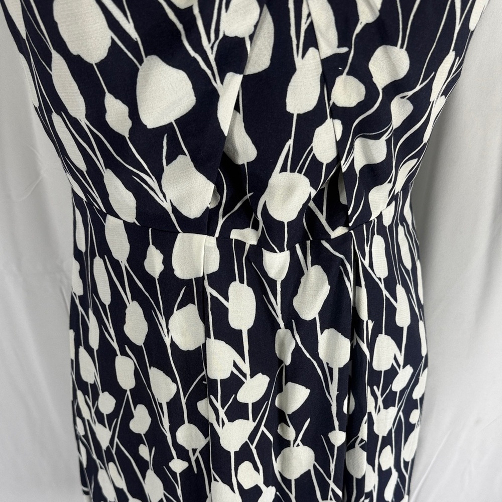 The Fold London  Navy and White Women's Midi Dress Size 6 - Picture 5 of 11